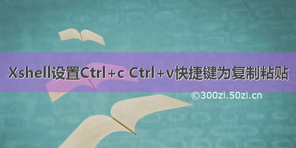 Xshell设置Ctrl+c Ctrl+v快捷键为复制粘贴