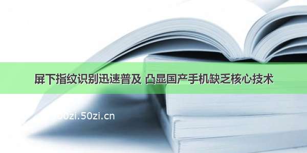 屏下指纹识别迅速普及 凸显国产手机缺乏核心技术