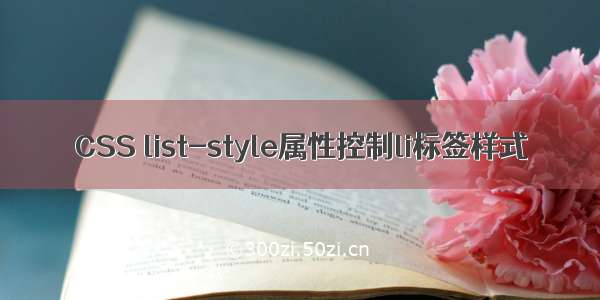 CSS list-style属性控制li标签样式