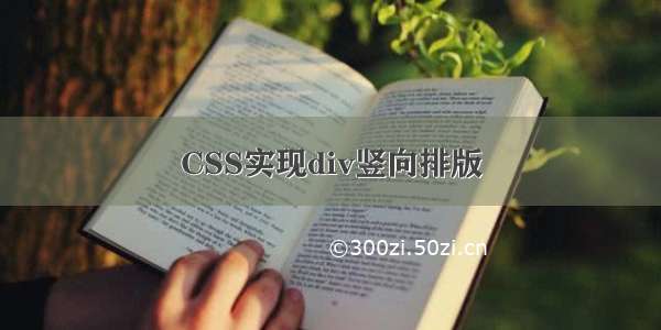 CSS实现div竖向排版