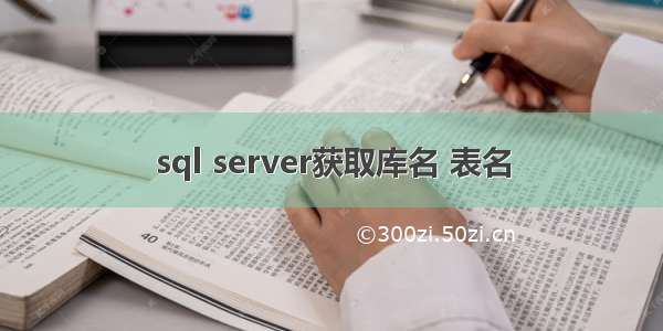 sql server获取库名 表名