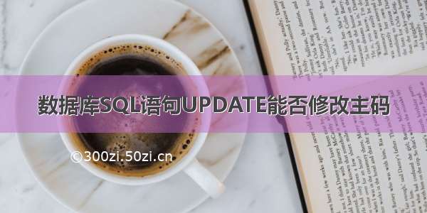 数据库SQL语句UPDATE能否修改主码