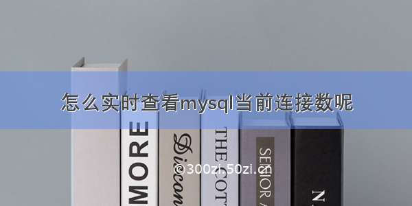 怎么实时查看mysql当前连接数呢