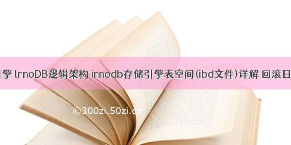 MySQL存储引擎 lnnoDB逻辑架构 innodb存储引擎表空间(ibd文件)详解 回滚日志的物理空间