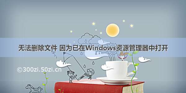 无法删除文件 因为已在Windows资源管理器中打开