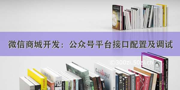 微信商城开发：公众号平台接口配置及调试