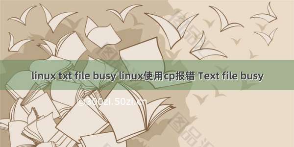 linux txt file busy linux使用cp报错 Text file busy