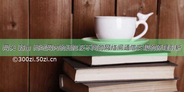 网关 路由 局域网内的通信及不同的网络间通信实现的原理剖析