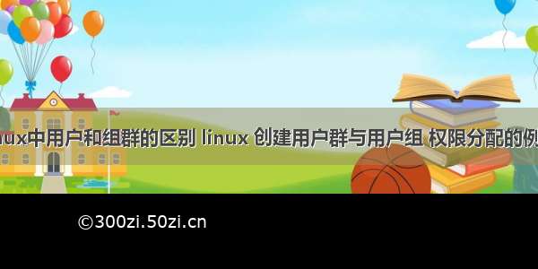 linux中用户和组群的区别 linux 创建用户群与用户组 权限分配的例子