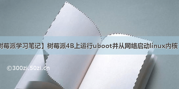 【树莓派学习笔记】树莓派4B上运行uboot并从网络启动linux内核（上）