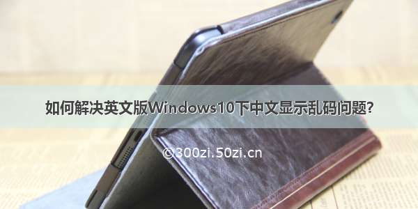 如何解决英文版Windows10下中文显示乱码问题？