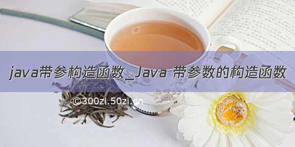 java带参构造函数_Java 带参数的构造函数
