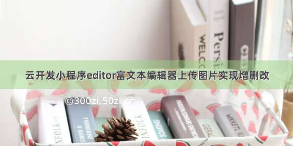 云开发小程序editor富文本编辑器上传图片实现增删改