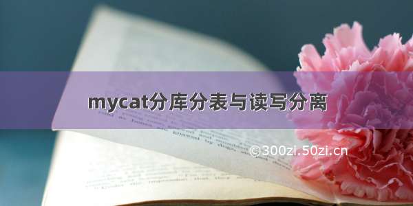 mycat分库分表与读写分离