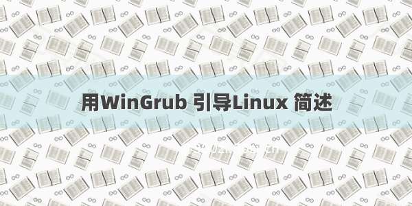 用WinGrub 引导Linux 简述