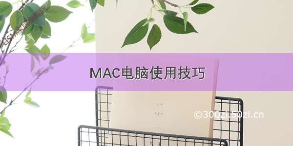 MAC电脑使用技巧