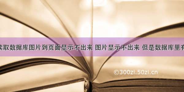 php读取数据库图片到页面显示不出来 图片显示不出来 但是数据库里有显示