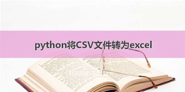 python将CSV文件转为excel