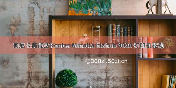 柯尼卡美能达Konica Minolta bizhub 4020 打印机驱动