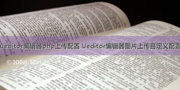 ueditor编辑器php上传配置 Ueditor编辑器图片上传自定义配置