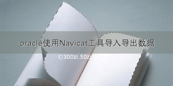 oracle使用Navicat工具导入导出数据