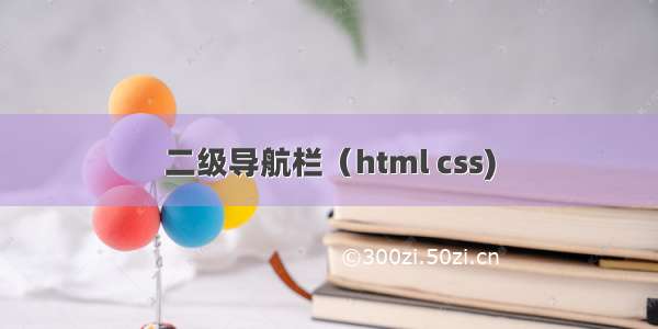 二级导航栏（html css)