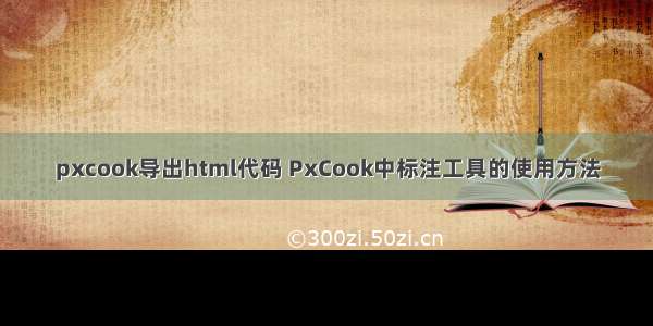pxcook导出html代码 PxCook中标注工具的使用方法