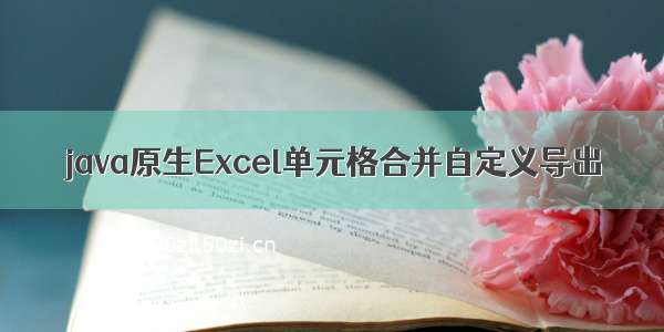 java原生Excel单元格合并自定义导出