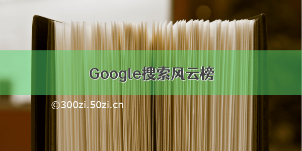 Google搜索风云榜