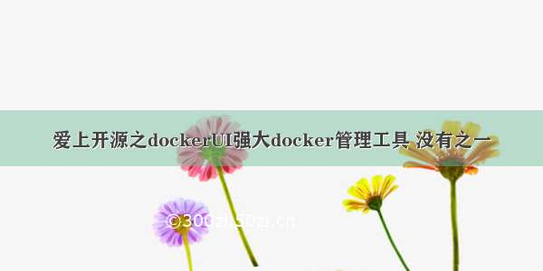 爱上开源之dockerUI强大docker管理工具 没有之一