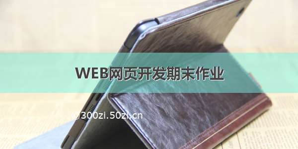 WEB网页开发期末作业