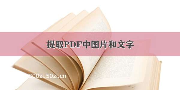 提取PDF中图片和文字