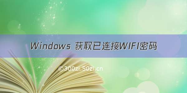 Windows 获取已连接WIFI密码