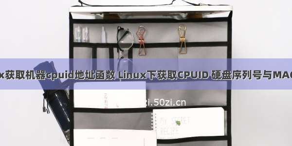 linux获取机器cpuid地址函数 Linux下获取CPUID 硬盘序列号与MAC地址