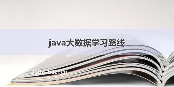 java大数据学习路线