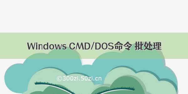 Windows CMD/DOS命令 批处理