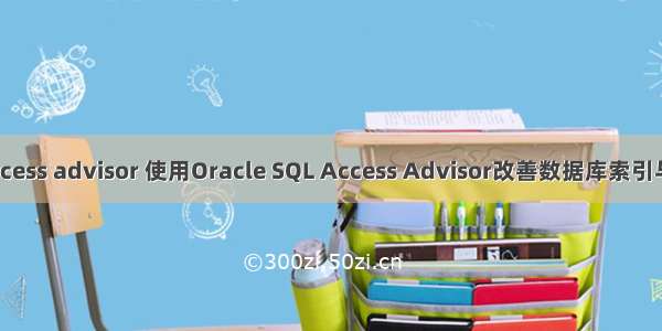 oracle access advisor 使用Oracle SQL Access Advisor改善数据库索引与物化视图