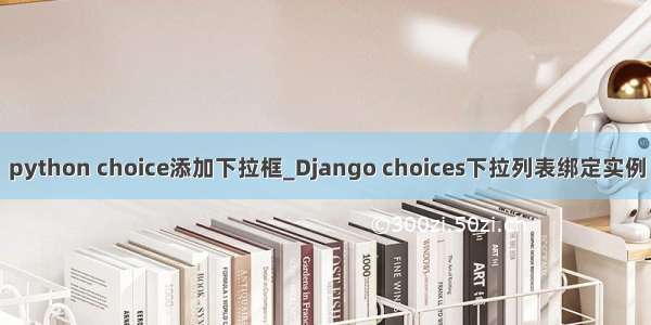 python choice添加下拉框_Django choices下拉列表绑定实例