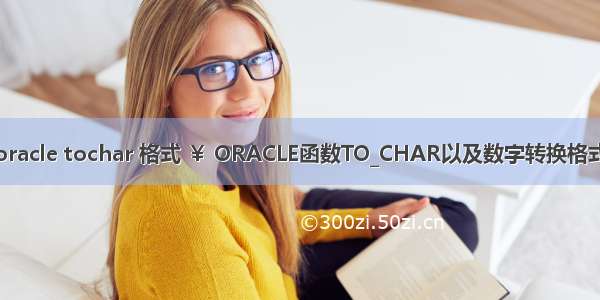 oracle tochar 格式 ￥ ORACLE函数TO_CHAR以及数字转换格式