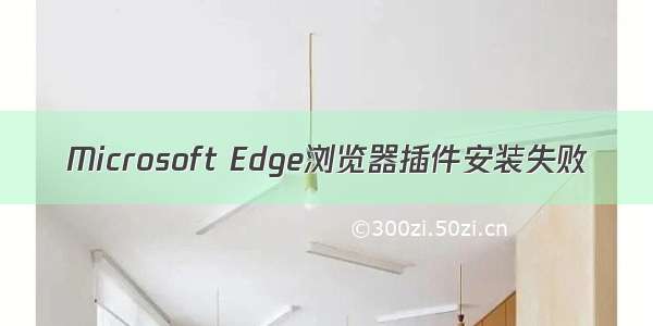 Microsoft Edge浏览器插件安装失败