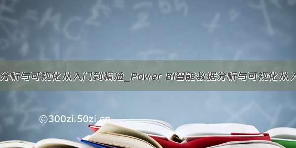 python数据分析与可视化从入门到精通_Power BI智能数据分析与可视化从入门到精通...