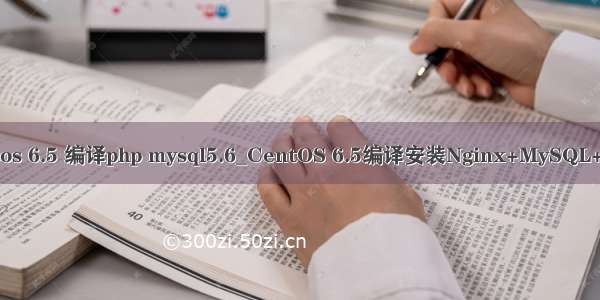 centos 6.5 编译php mysql5.6_CentOS 6.5编译安装Nginx+MySQL+PHP