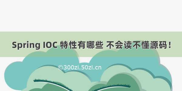 Spring IOC 特性有哪些 不会读不懂源码！