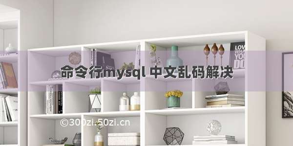 命令行mysql 中文乱码解决