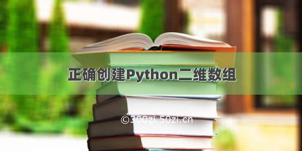正确创建Python二维数组