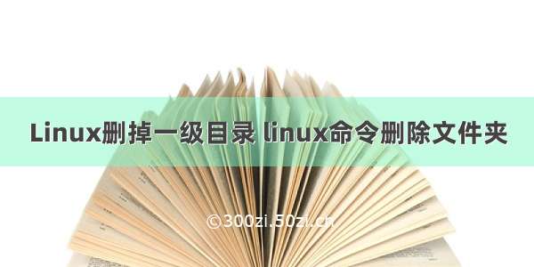 Linux删掉一级目录 linux命令删除文件夹