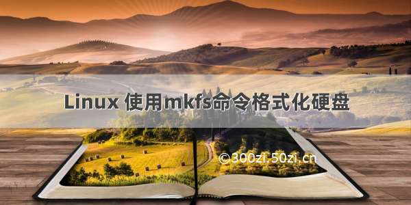 Linux 使用mkfs命令格式化硬盘