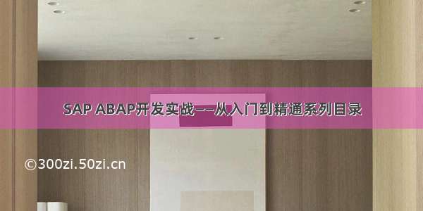 SAP ABAP开发实战——从入门到精通系列目录