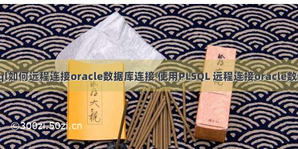 plsql如何远程连接oracle数据库连接 使用PLSQL 远程连接oracle数据库