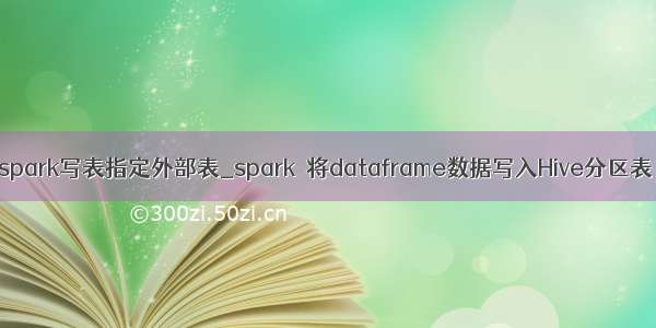 spark写表指定外部表_spark  将dataframe数据写入Hive分区表